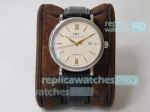 Swiss 2892 IWC Portofino Replica Watch SS White Dial Gold Pointer Watch